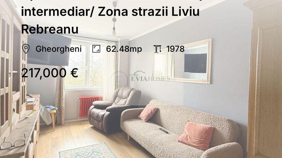 Apartament cu 3 camere / Etaj intermediar/ Zona strazii Liviu Rebreanu - Poză 1
