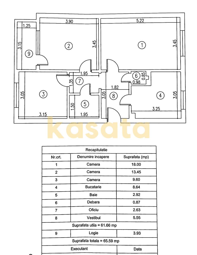 3 camere Titan – bloc solid, parcuri și metrou la 16 min distanța - Schiță 12