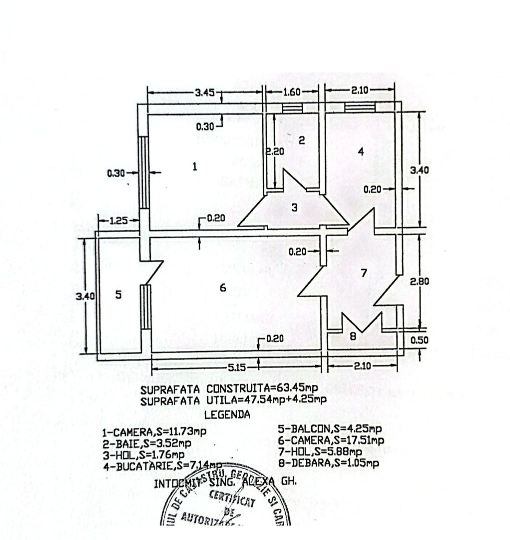 Apartament cu 2 camere, etaj 6 cu lift, VASLUI - zona CENTRU - AUROCOR; - Poză 10