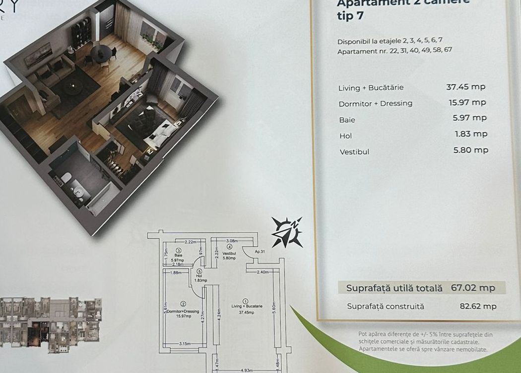 2 CAMERE || Pipera ROND OMV - Schiță 15