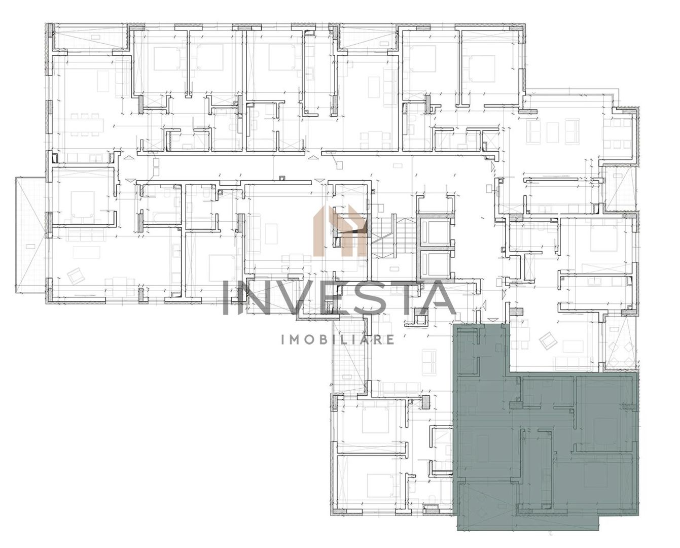 Apartament 3 camere 79 mp cu terasa, bloc nou, cartier Andrei Muresanu - Schiță 8