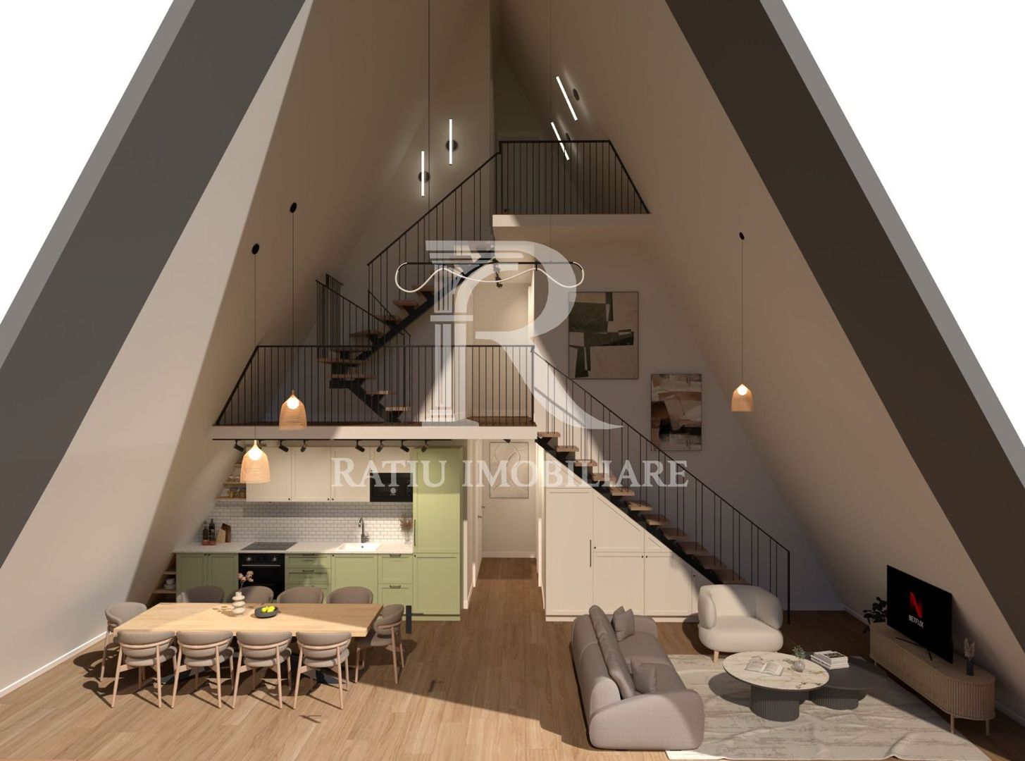 Structură A Frame modernă pentru case premium și Airbnb - 3 cam - Poză 7