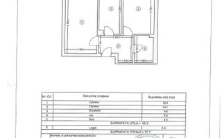 Apartament 2 camere, 53mp + balcon, Grand Arena, finalizat 2024 - Schiță 9
