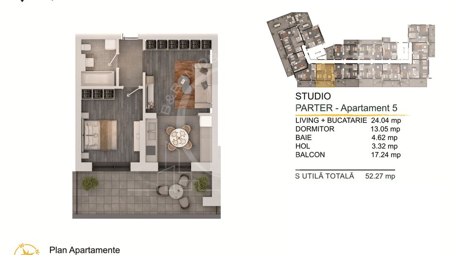 Theodor Pallady-Apartament 2 camere Loc de parcare Bonus - Schiță 2
