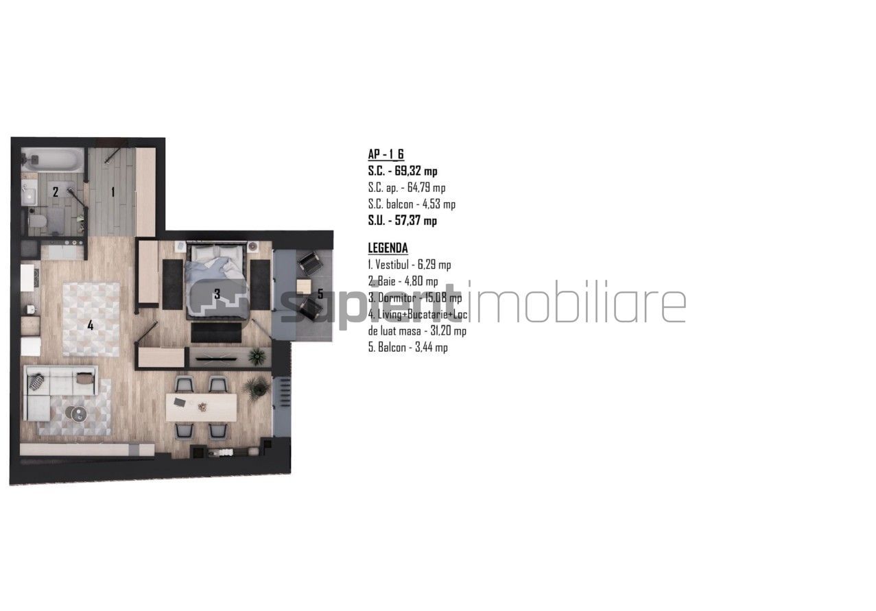 Apartament premium 2 camere | Sophie Residence | Oradea - Poză 6