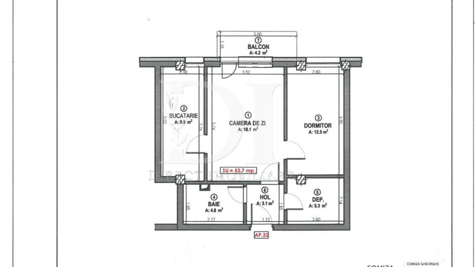 Apartament semifinisat / etaj intermediar / Zona Terra - Poză 8