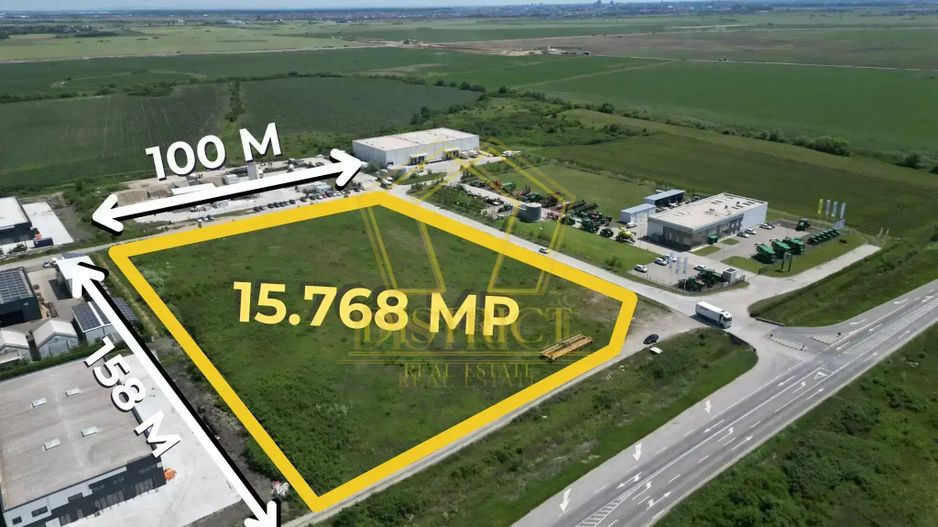 Teren cu AC pentru constructie hala industriala | Aradului - Poză 1