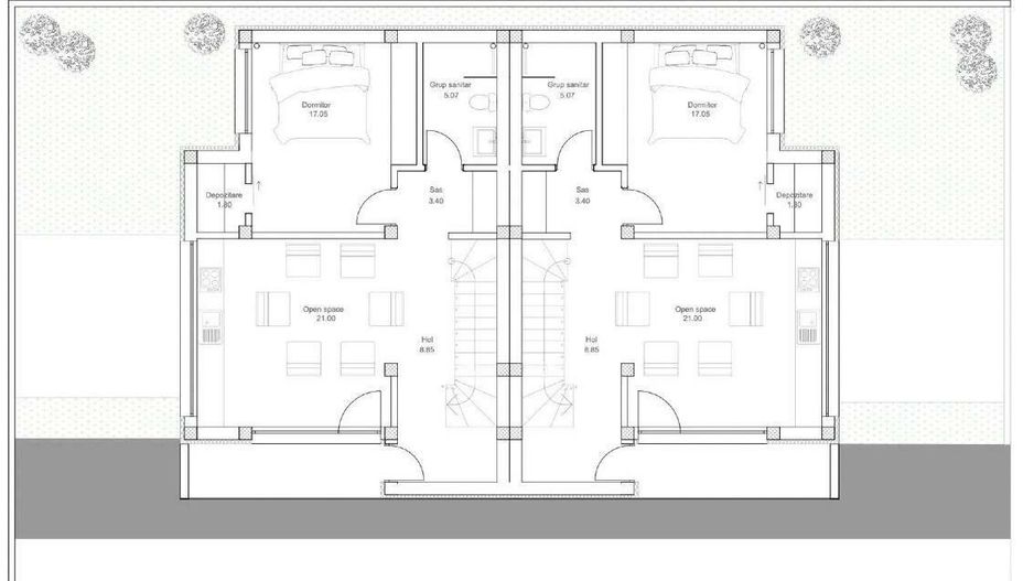 VILA MODERNA TIP DUPLEX | PIPERA - Schiță 4