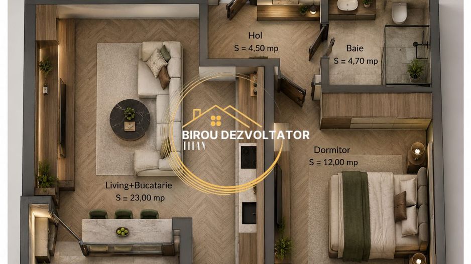 Decomandat Investite Parcare Demisol Bonus Metrou Teclu IKEA 15 min - Schiță 2