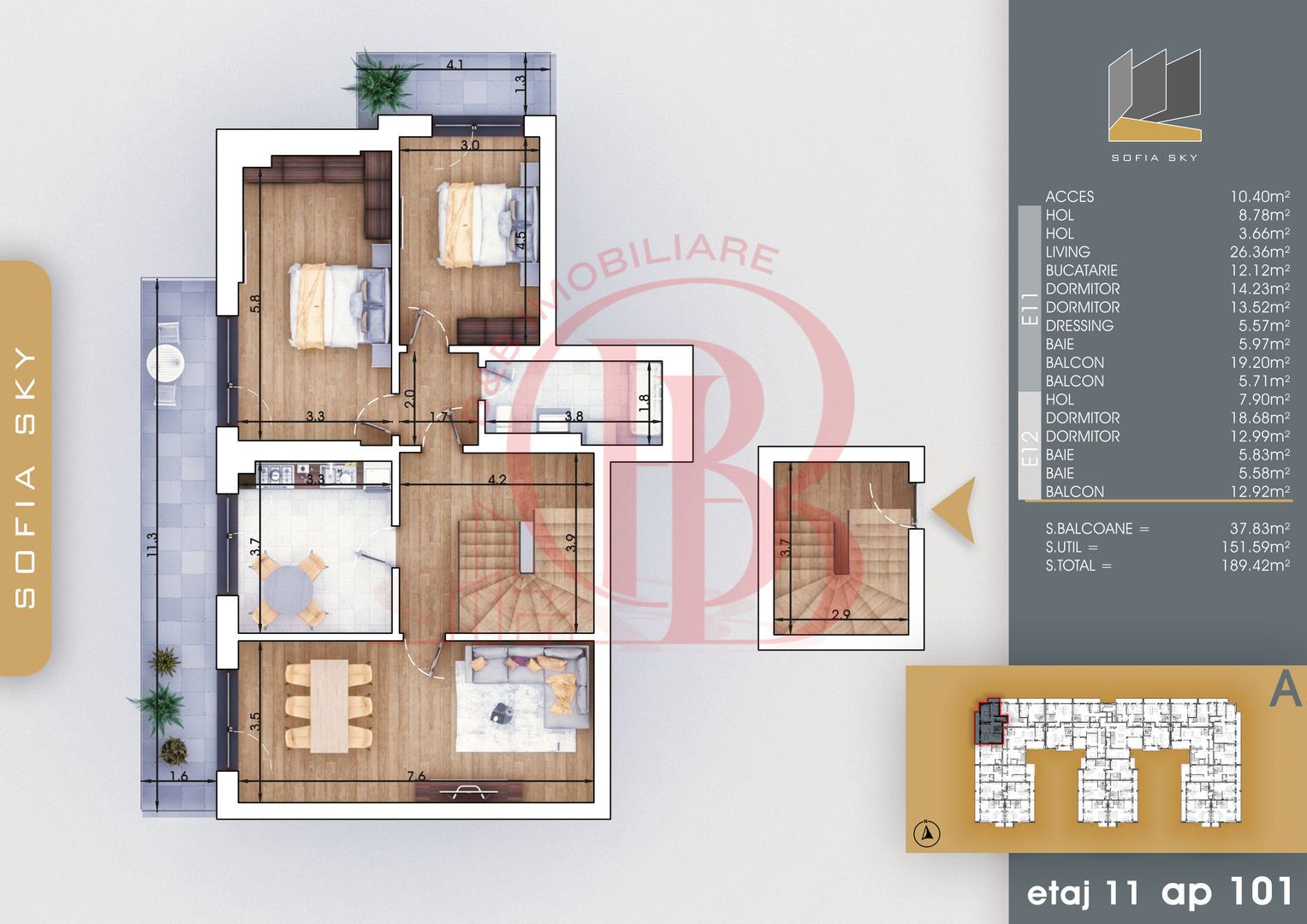 Bloc Finalizat Duplex 5 camere Theodor Pallady 7min Metrou - Schiță 2