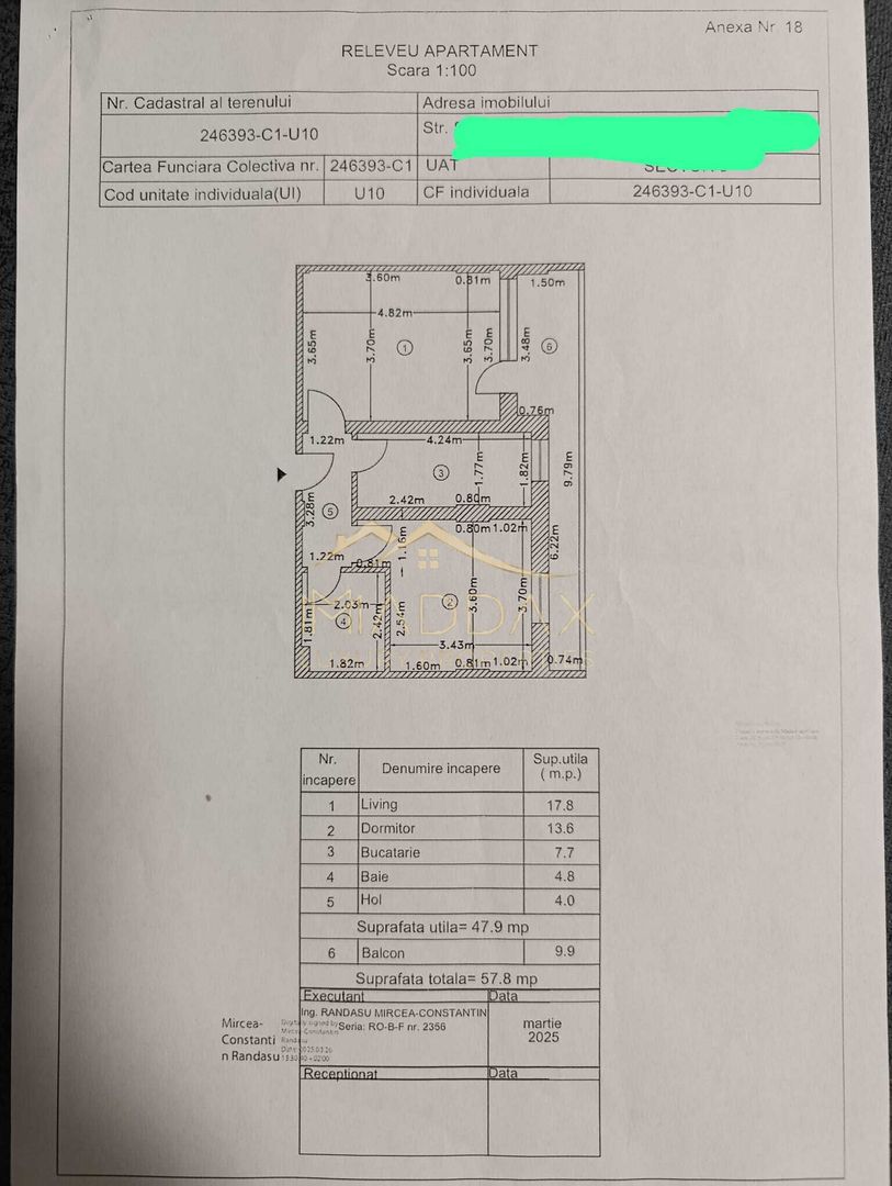 Apartament nou 2020 | Rahova | 2 camere | 112.000 e - Schiță 14
