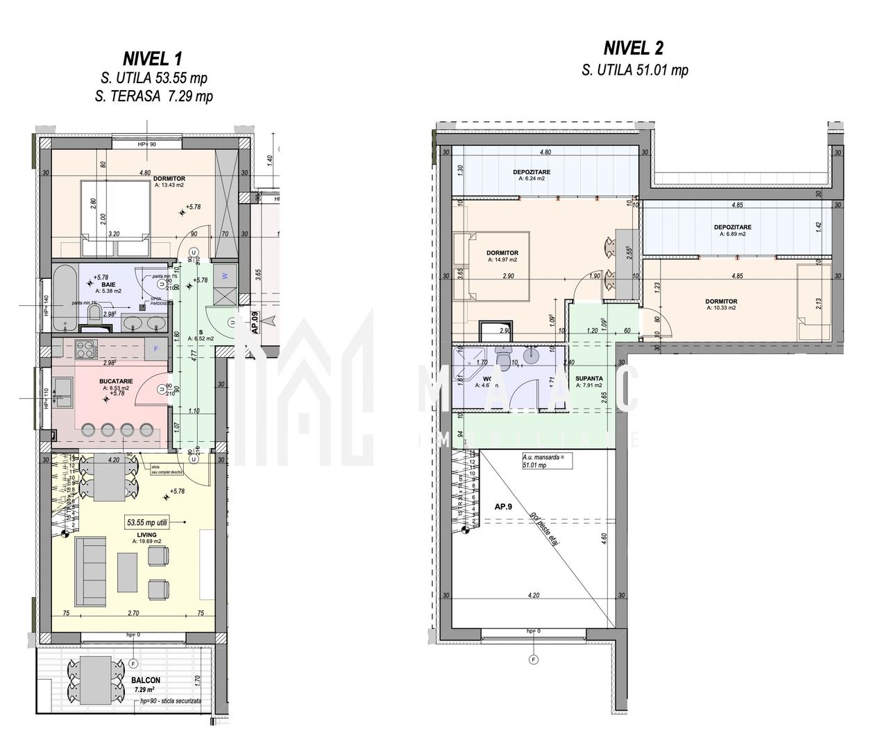 Penthouse pe 2 niveluri I 4 camere I Balcon I 0% Comision - Poză 17