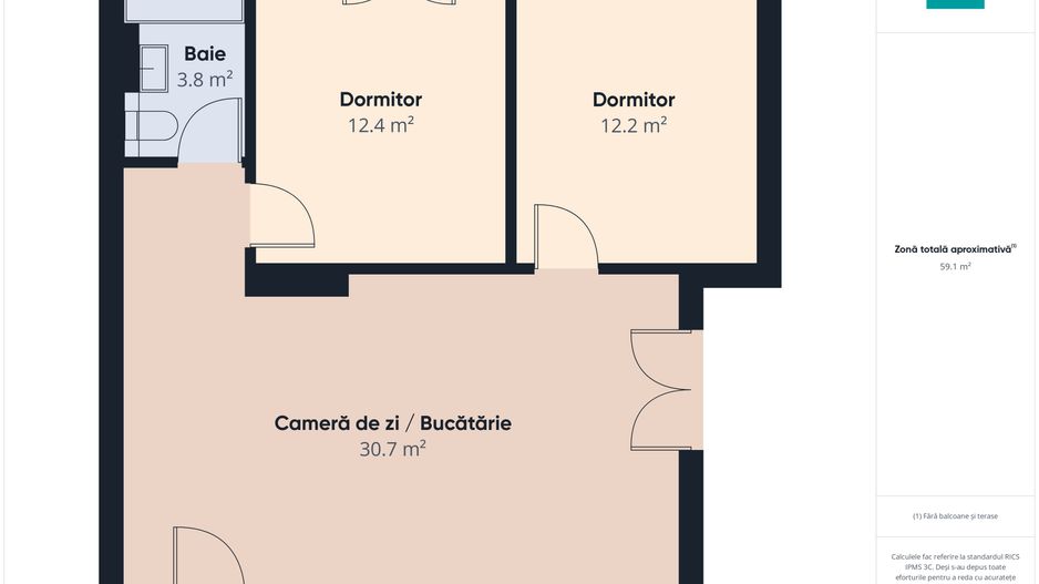 Apartament 3 camere | Grădină 70 mp | Torontalului - Poză 7