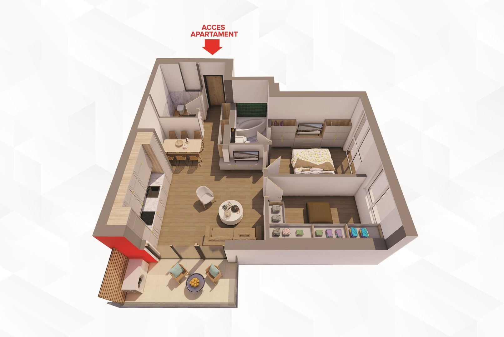 Apartament cu 3 camere - bloc R37 - ARED City - Poză 2