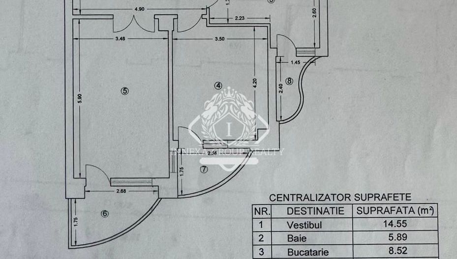 Apartament 2 camere, 3 balcoane, 74mp, zona Unirii - Schiță 18