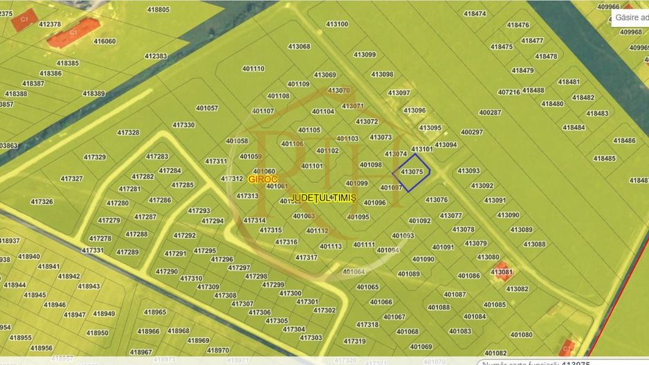 De vanzare teren intravilan in Giroc,657 mp, front stradal 20 ml. - Poză 1