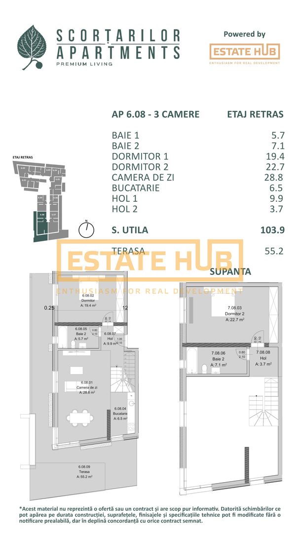 Apartament nou 3 camere cu supanta | Comision 0% | langa The Nest - Poză 2