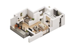 Apartament cu 1,5 camere în zona Confecții - Poză 1