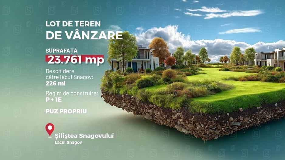 Silistea Snagovului, Teren 23.761 mp, deschidere 226 ml catre lac - Poză 2