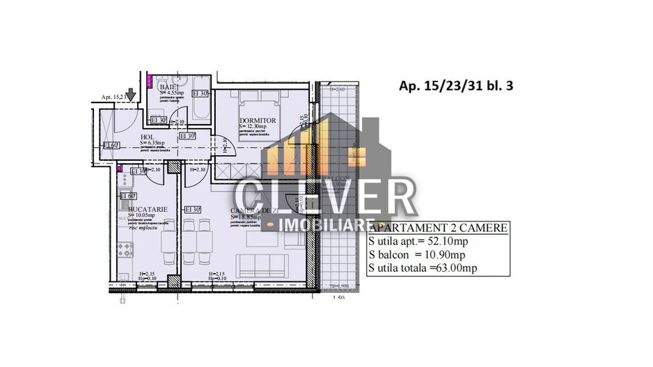 Ap 2 camere Decomandat Pallady Comision 0 Direct Dezvoltator - Poză 2