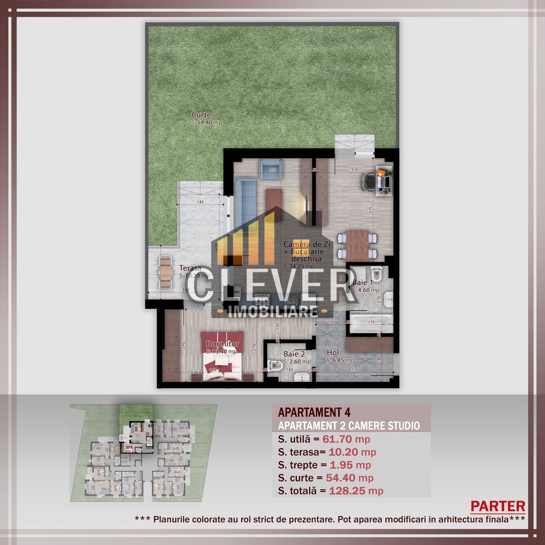 Theodor Pallady Apartament 2 Camere cu gradina 54mp - Poză 1