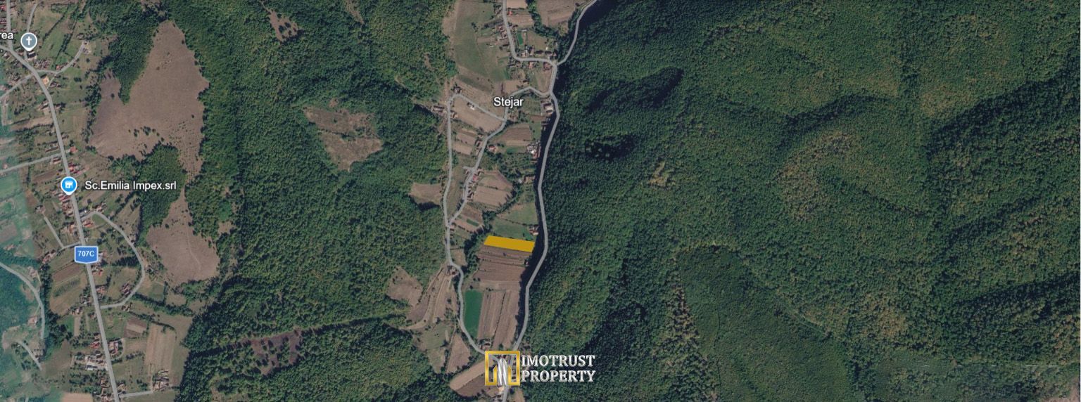 Teren cu acces la râu în Stejar – ideal pentru cabane sau retreat - Poză 1