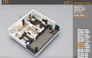 Apartament 2 Camere cu terasa de 33 mp și Comision 0%, Pallady - Poză 1