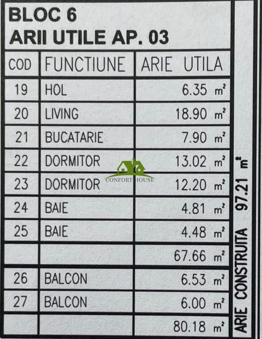 Apartament 3 camere, bloc nou, P+3, Ap.03, Parter, Bl.6 - CP2462162 - Poză 6