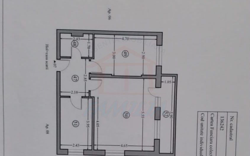 VANZARE APARTAMENT 2 CAMERE, COMPLEX ARCADA, 112.000 EURO - Schiță 8