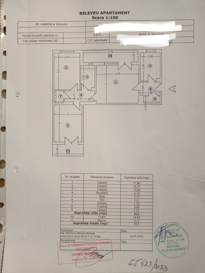 Apartament 3 camere Lujerului Nemobilat A450 - Poză 8