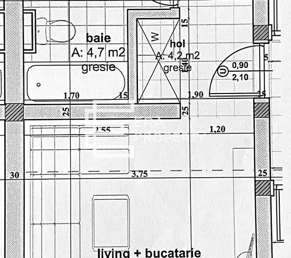 Apartament 2 camere 45 mp mobilat utilat , zona Cartierul Arhitectilor - Schiță 10