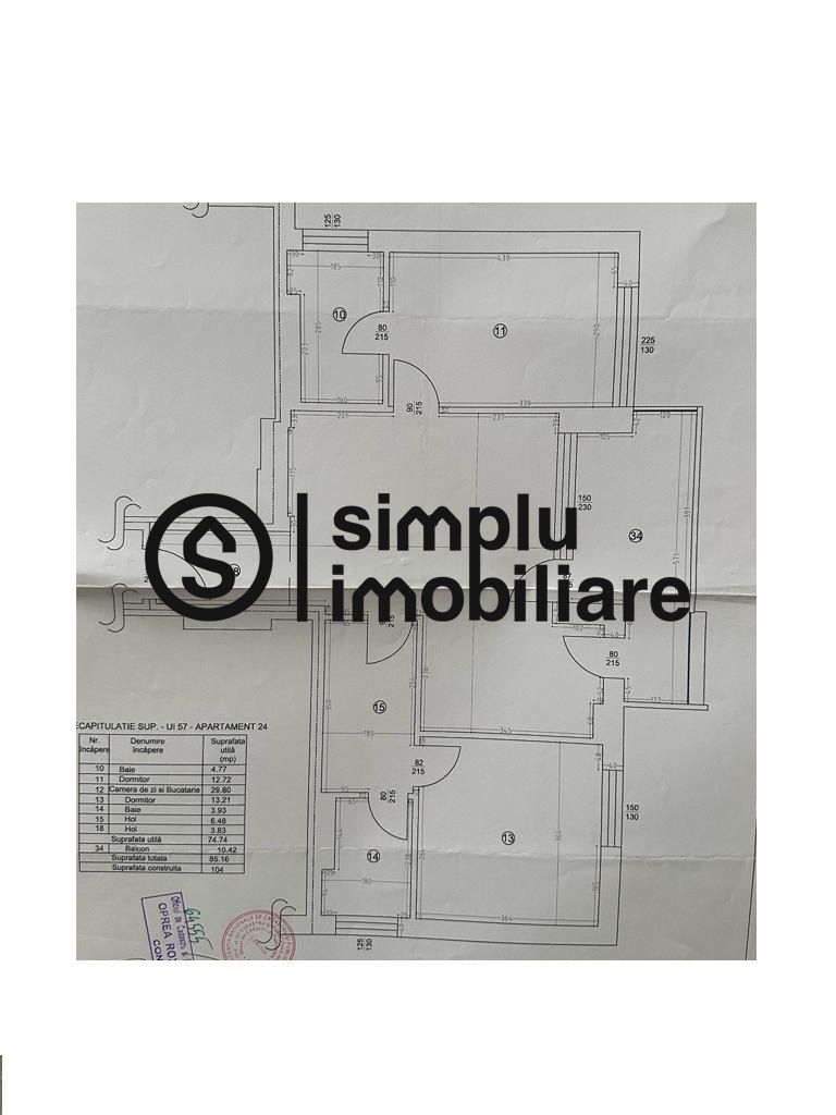 Apartament 3 camere LUX Bujorului - Schiță 12