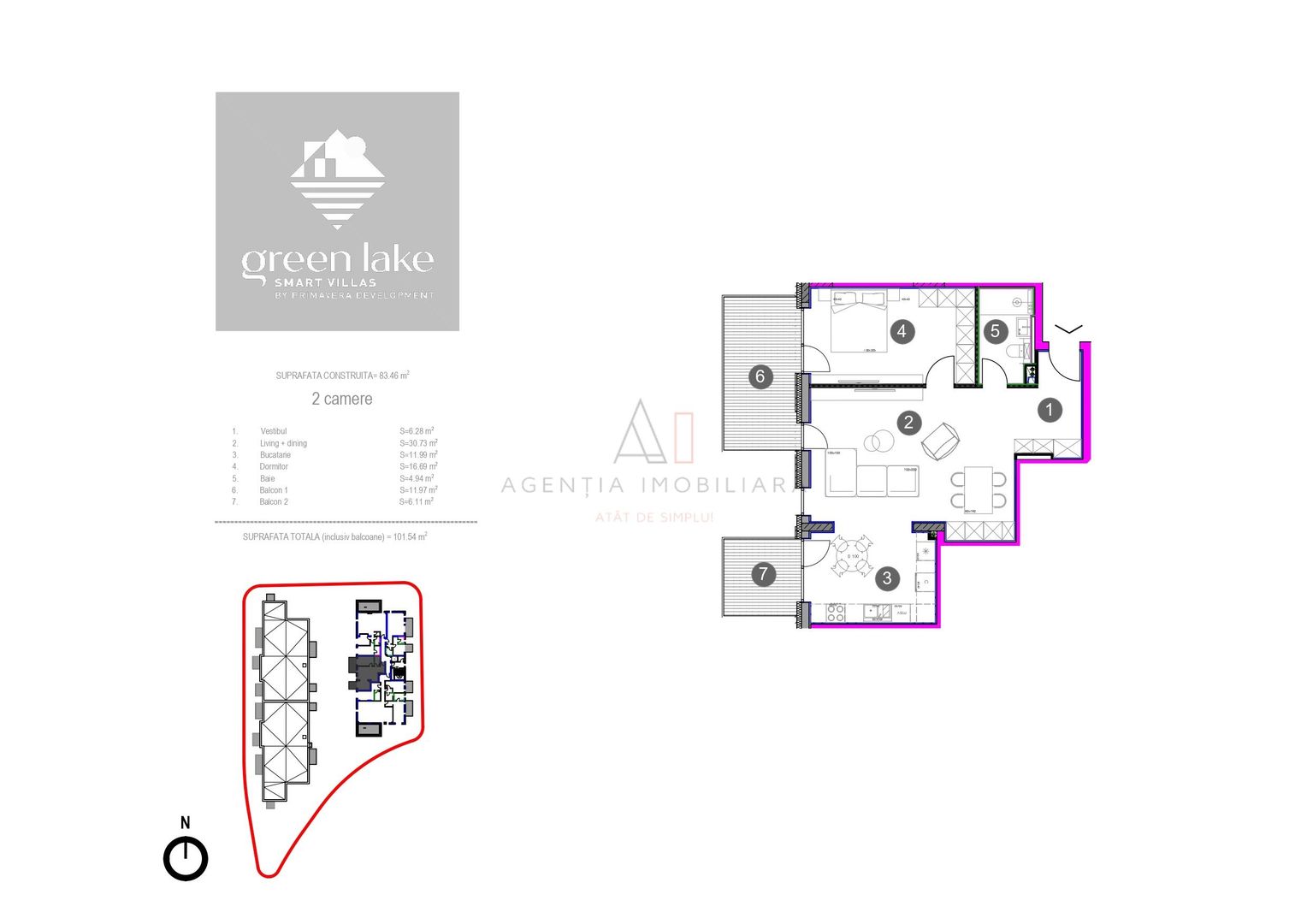 2 Camere 70 MP | Baneasa | Green Lake - Poză 11