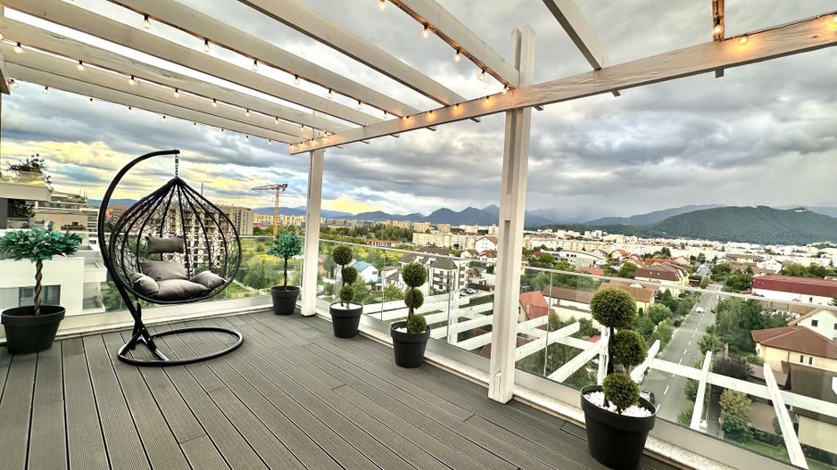 Penthouse modern de inchiririere cu 3 camere, terasă 80 mp zona Coresi - Poză 18