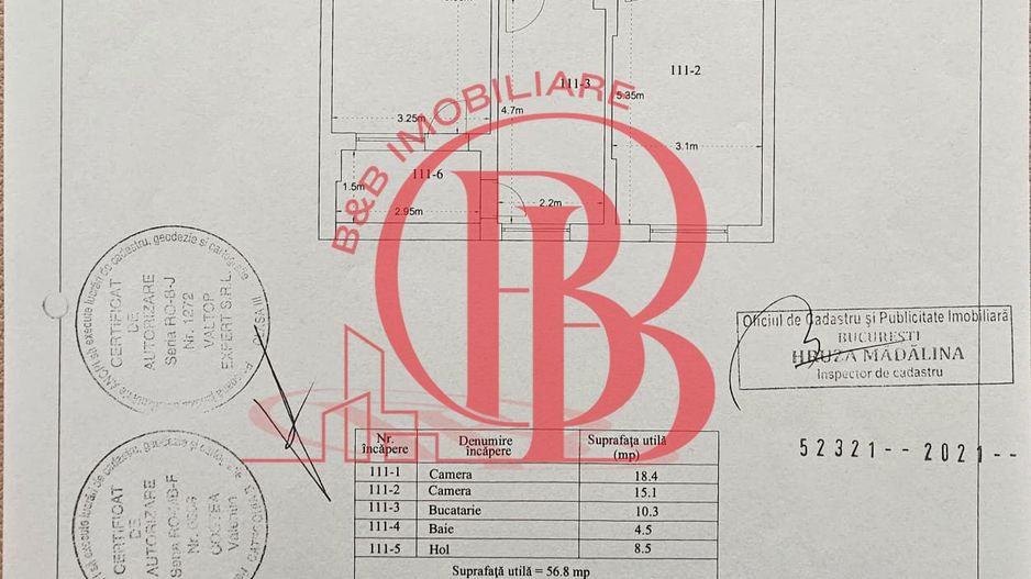 Apartament 2 camere 12 min Metrou Teclu Parcare Inclusa - Schiță 12
