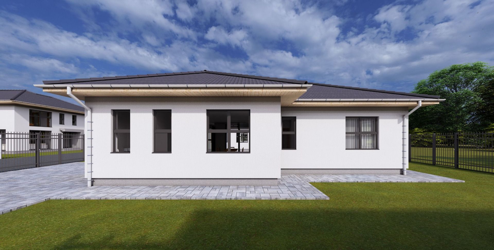 Casa la cheie 4 camere,120 mp,512 mp teren,cu gard si pavaj - Poză 9