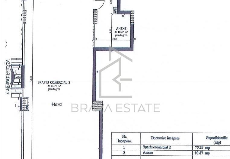 Spațiu comercial, 86mp, open-space, zona Soporului - Schiță 5