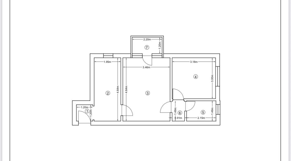 Apartament 2 camere semidecomandat 43 mp Etaj 1/4 Grigorescu - Poză 8