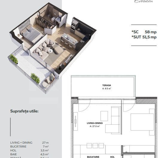 Vânzare, apartament, 1 cameră, 9Cloud, București - Poză 2
