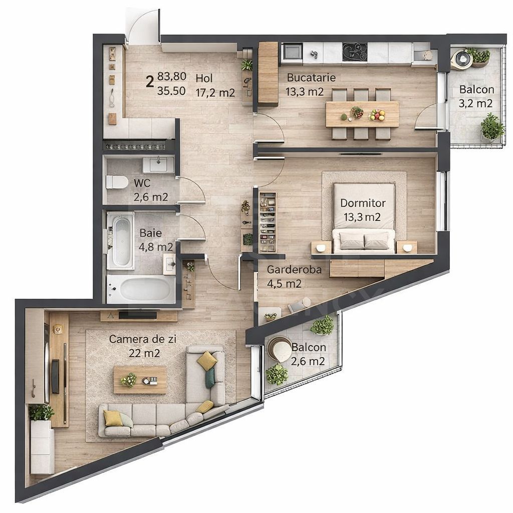 Vânzare, apartament, 2 camere, Strada Basarabia, Ialoveni - Poză 11