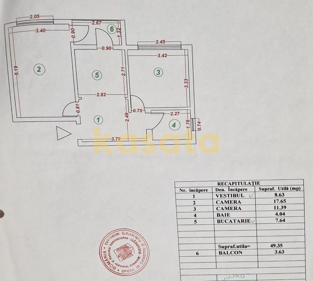 Apartament 2 camere de vânzare – Etaj 1 – Aviației - Poză 6