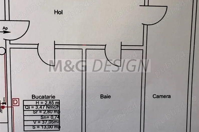 Apartament 1 camera  Bucovina etaj 2  cu centrala - Poză 6
