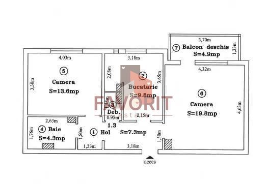 Apartament 2 camere decomandat | etaj 1 | Zona Odobescu - Poză 1