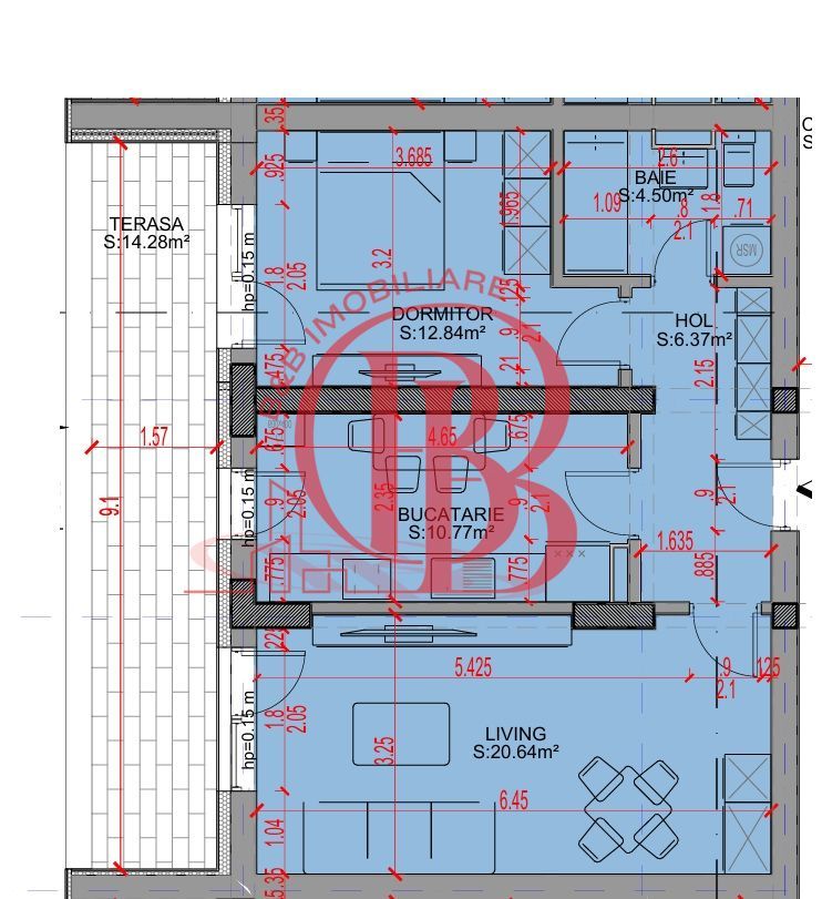 Apartament 2 camere Promo Loc Parcare Theodor Pallady - Schiță 2