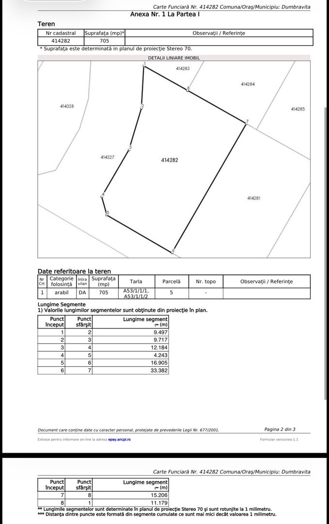 Comision 0% Teren de vânzare  705mp – Dumbrăvița Pt. casă individuala - Poză 3