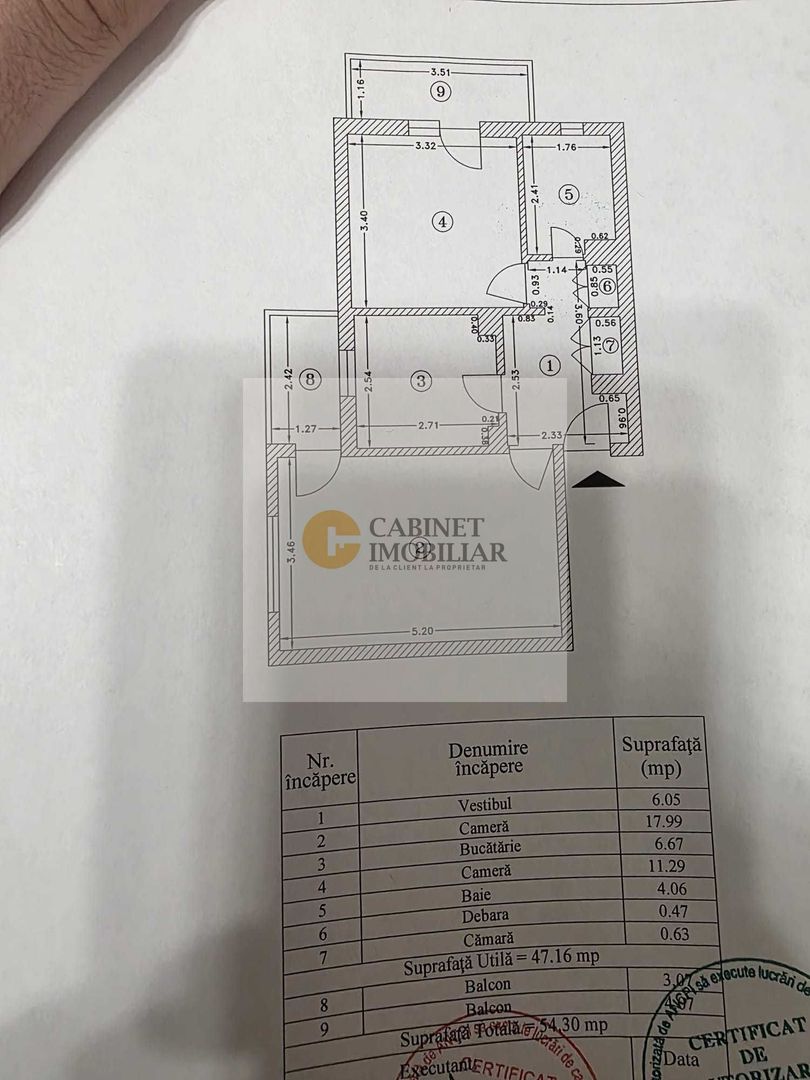 2 Camere-55MP | Decomandat | 1982 | 2 Balcoane | 3/4 | MCrangasi 7 min - Schiță 7