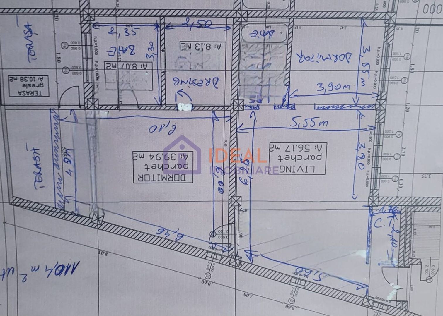 Apartament cu 3 camere si terasa, LA CHEIE 112 mp utili, zona Turnisor - Schiță 18
