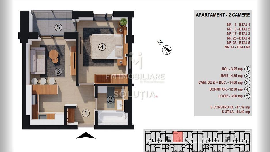 Apartament 2 camere | Semidecomandat | Bloc NOU | Str. C. Brâncoveanu - Poză 1