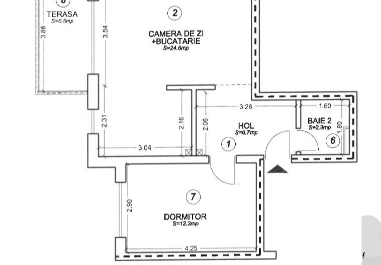 Apartament cu 3 camere, 2 bai si loc de parcare - Poză 34