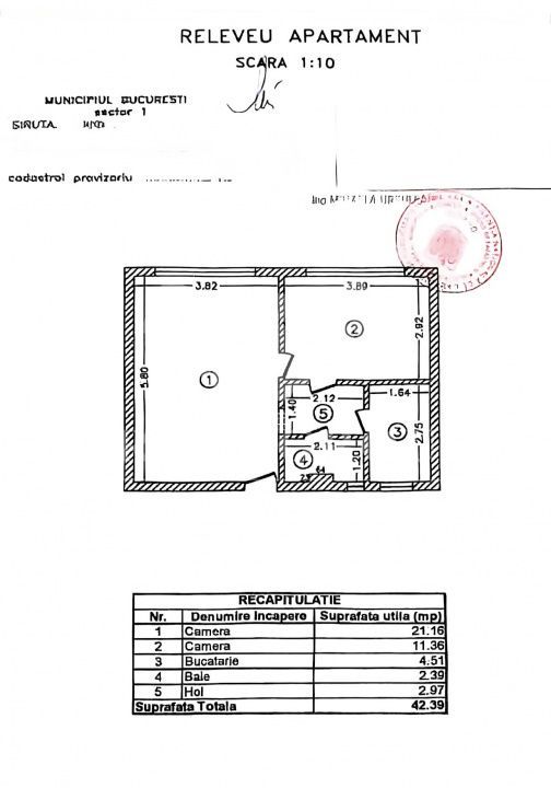 Apartament 2 camere Stirbei Voda | Calea Victoriei - Schiță 21